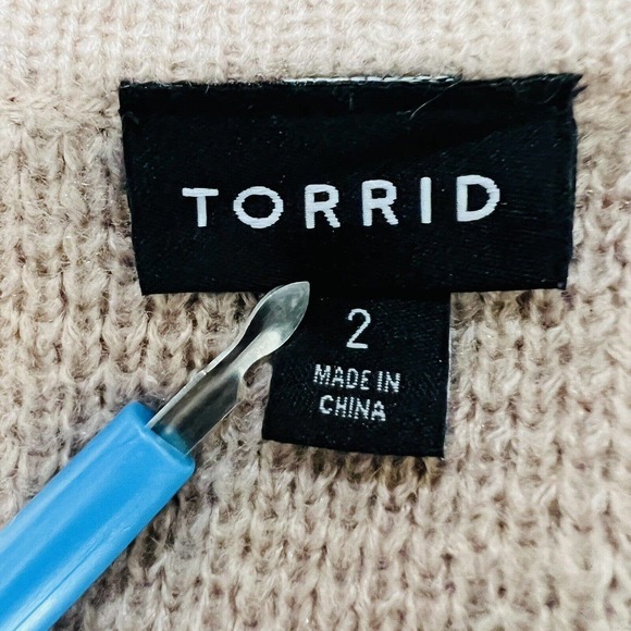 Torrid Women's Button Closure Pockets Long Black/Pink Sweater Size 2X - Picture 11 of 12